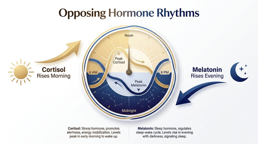 Cortisol and melatonin hormone rhythms 
