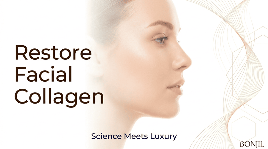 Woman with smooth skin illustrating facial collagen restoration for a firmer, younger-looking complexion.